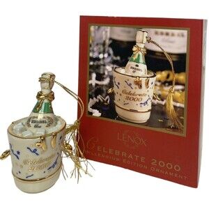 Lenox Celebrate 2000 Millennium Edition Ornament Korble Bottle Original Box